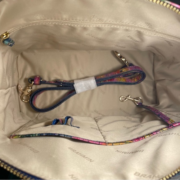 Brahmin Duxbury Satchel Desire Melbourne Leather Bold Colorful - Picture 5 of 9